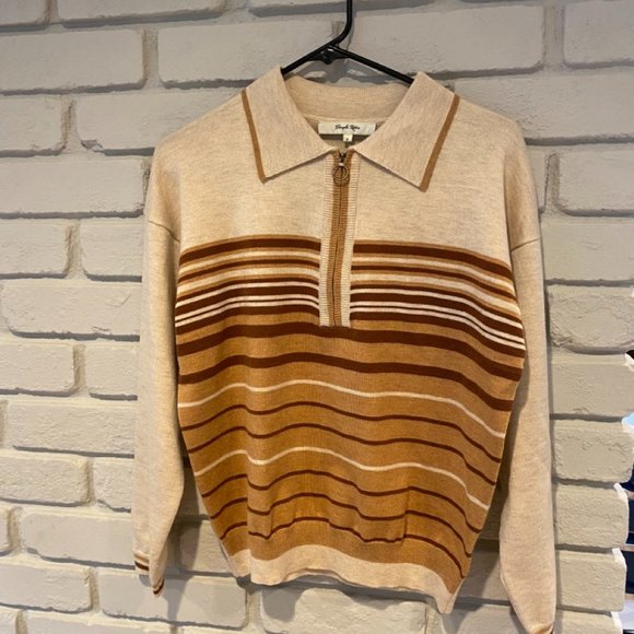 Simply Retro Sweaters - Simply Retro Striped Sweater S #047